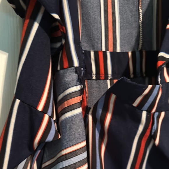 American Threads Striped Ruffle Wrap‎ Romper - Picture 3 of 4